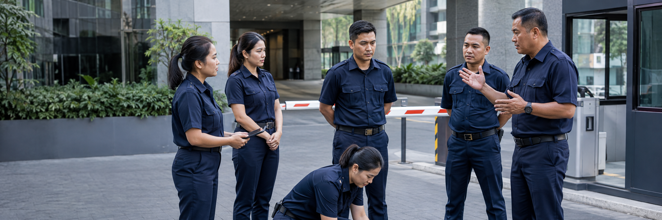 Vision 360 security officers during practical professional training